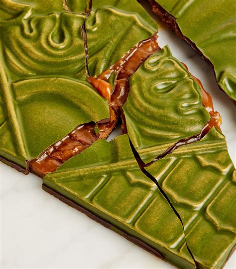 Harrods Sicilian Pistachio Gianduja Salted Caramel Chocolate Hall