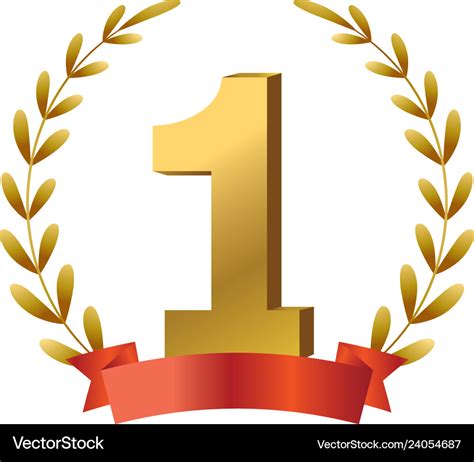 First Place Award Symbol Royalty Free Vector Image