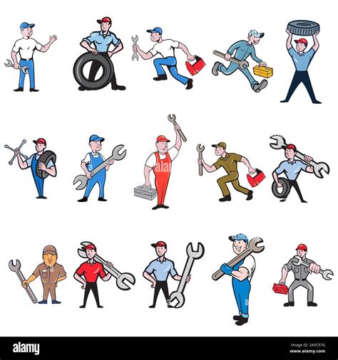 Mechanic Collection Set Stock Photo Alamy
