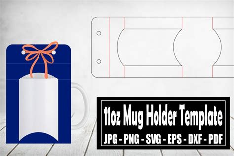 Oz Mug Holder Template Svg Mug Box Template Svg Eps Png