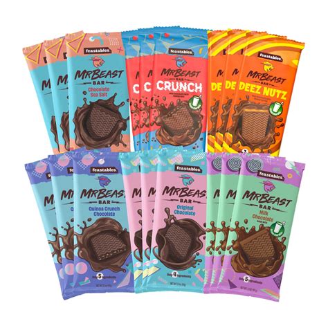 Buy Feastables Mrbeast Full Size Chocolate Bar Sampler Pack Milk And