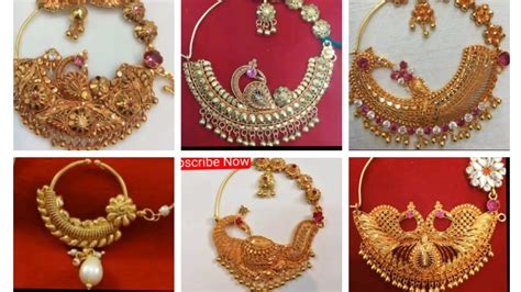 Gold Nathiya Design Gold Nath Nose Ring Rajasthani Nath