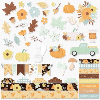 Nuts About Fall Digital Paper And Clipart Set By Paper Starr Tpt