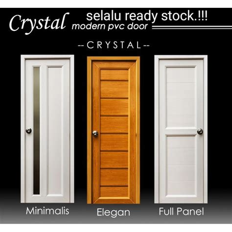 Jual Pintu Kamar Mandi Kamar Tidur PVC CRYSTAL Best Seller Indonesia