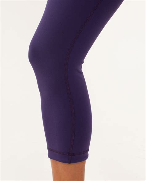 Lululemon Wunder Under Crop Reversible Dense Purple Black Lulu