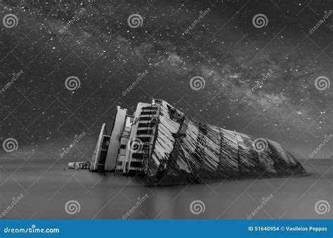 Cruise Under the Milky Way Galaxy Stock Photo - Image of serene ...