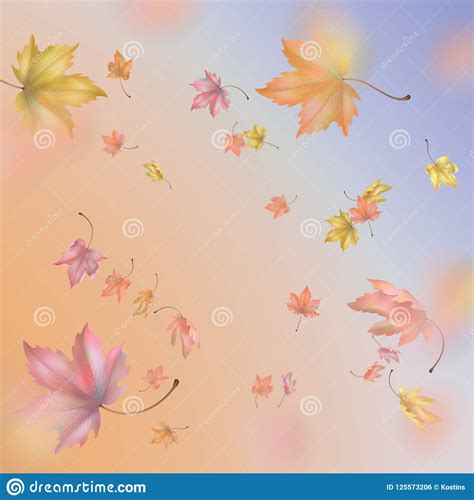 Flying Autumn Leaves Stock Vector Illustration Of Transparent 125573206