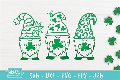 Cute St Patricks Day Gnomes Svg Cut File