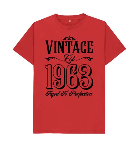 60th Birthday T Shirt Vintage 1963 Aged To Perfection