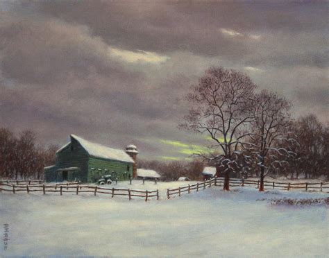 The Old Green Barn Painting by Barry DeBaun