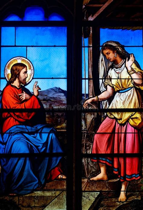 Jesus And The Samaritan Woman At The Well Editorial Stock Image Image