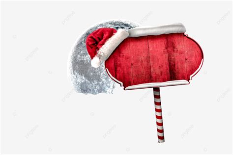 Santa Sign In North Pole North Pole Festive Red Snow, Festivity, Sign, Post PNG Transparent ...