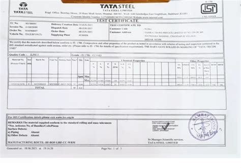 Mm Tata Tiscon Sd Tmt Bars Fe D At Rs Piece In Hyderabad