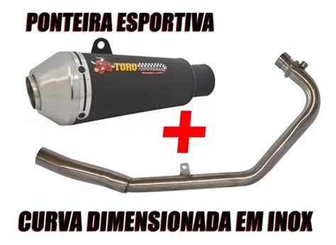 Escape Esportivo T 1 Curva Em Inox 304 Cbx Twister 250 Db