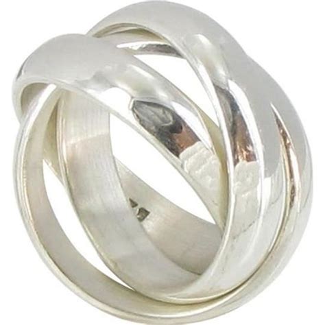 Les Poulettes Bijoux Bague Argent Trois Anneaux Taille Achat