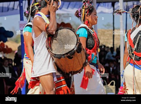 Tutsa Tribes Performing Traditional Dance At Namdapha Eco Cultural