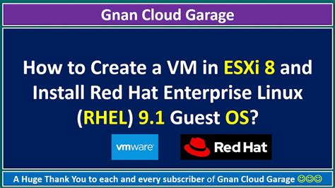 How To Create A VM In ESXi 8 And Install Red Hat Enterprise Linux RHEL