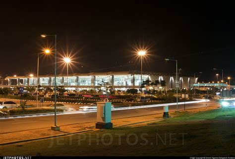 The Bangalore Airport at night. Bengaluru Int'l Airport - VOBL.