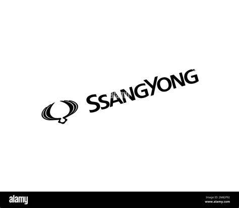 Ssangyong Engine Rotated Logo White Background Stock Photo Alamy