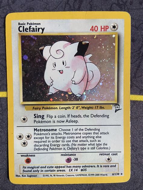 Pokémon Tcg Clefairy Base Set 2 6130 Holo Unlimited Holo Rare Ebay