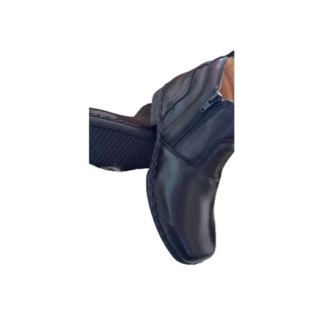 Bota Botinha Masculina Ortop Dica Antiestress Antistress Couro Legitimo