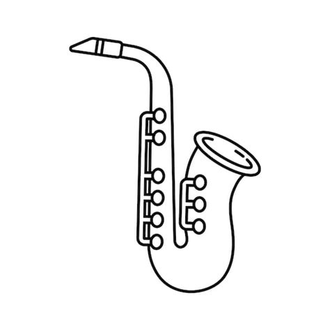 Black And White Saxophone Svg Clipart Saxophone Music Image Digital