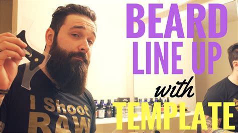 Easy Beard Line Up Tutorial Beard Template Guide Review Youtube