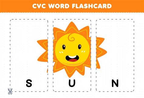 Education Game For Children Learning Consonant Vowel Consonant Word