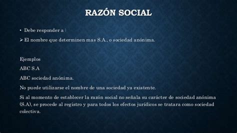 Que Es La Razon Social De Una Empresa Ejemplos Opciones De Ejemplo