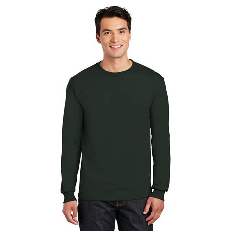 Gildan 8400 Dryblend Long Sleeve T Shirt Forest Green Full Source