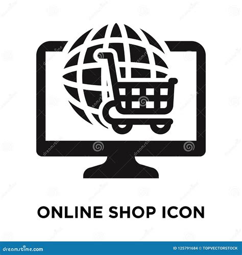 Online Shop Icon Vector Isolated on White Background, Logo Concept of ...