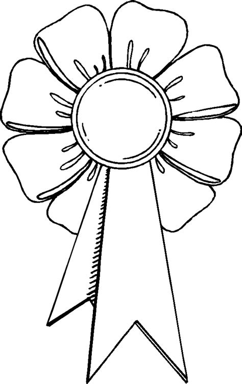 Award Ribbon Coloring Sheet Coloring Pages