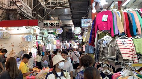 Walking Tour Clothing Market At Pratunam Bangkok Thailand YouTube