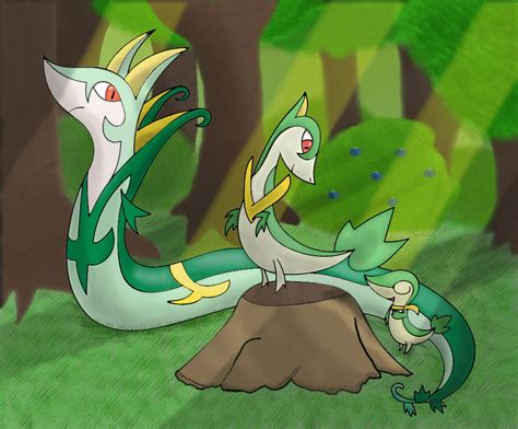 Snivy Evolution Line by NinMario64 on DeviantArt