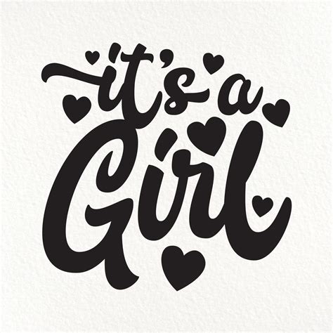 Its A Girl Svg Instant Download Printable In Svg Png Eps Etsy Uk