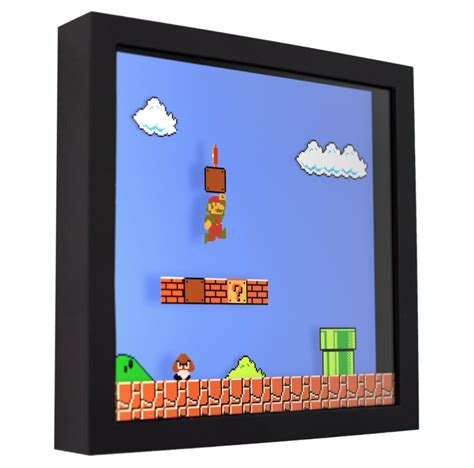 Super Mario Bros Caja De Sombras 3d 9 X 9 Etsy España