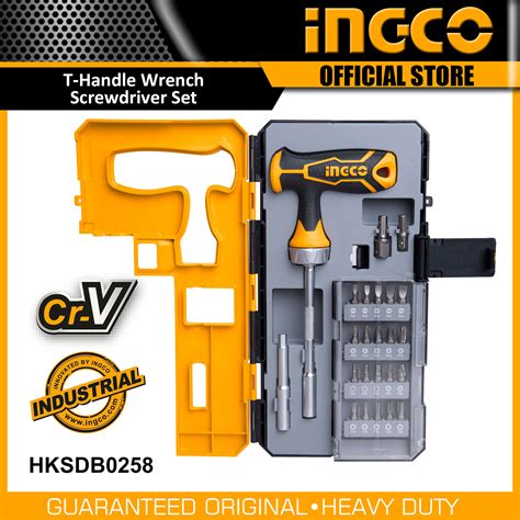 CLEARANCE SALE INGCO 25pcs T Handle Wrench Screwdriver Set HKSDB0258