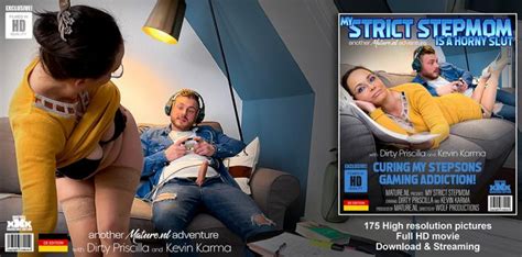 Mature NL Dirty Priscilla Horny MILF Tries To Cure Her Stepsons Gaming Addiction