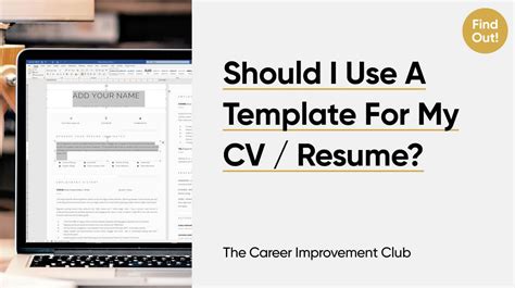 Should I Use A Template For My Cv Resume