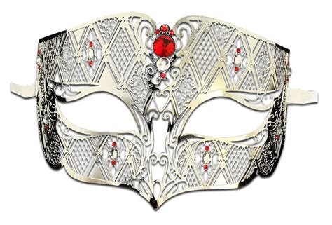 Silver Series Diamond Design Laser Cut Venetian Masquerade Mask