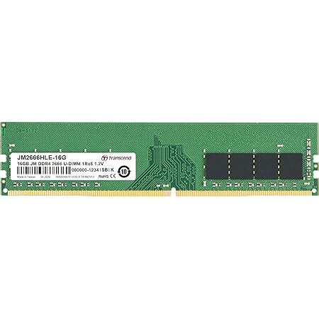 Amazon Transcend デスクトップPC用メモリ PC4 21300 DDR4 2666 16GB 1 2V 288pin U