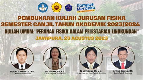 Pembukaan Kuliah Jurusan Fisika Semester Ganjil Tahun Akademik 2023