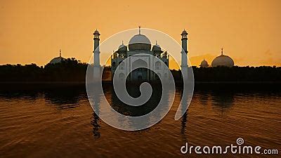 Taj Mahal Water Reflection during a Hot Sunny Day, 4K Stock Video ...