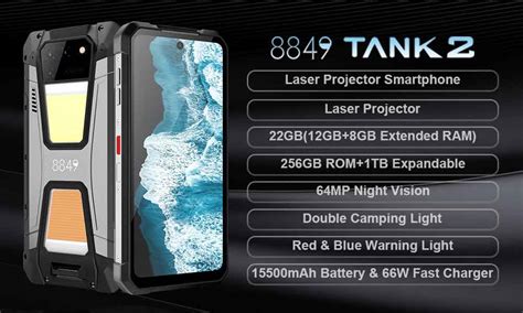 Unihertz Tank 2 Rugged Smartphone With 720p Projector Launched