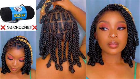 Invisible Locs Tutorial Two Strand Twist Using Brazilian Wool No