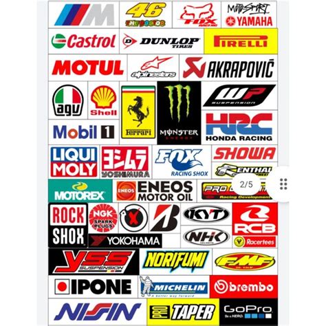 Jual STICKER STIKER SPONSOR RACING RCB KYT HRC SHOWA Shopee Indonesia