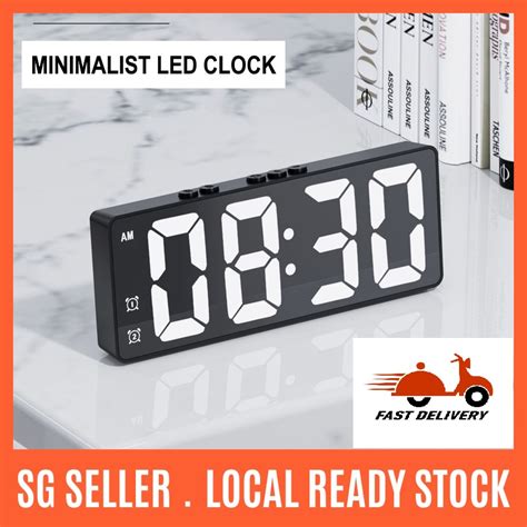 [SG] LED Digital Alarm Clock Minimalist Design with Alarm & Snooze ...
