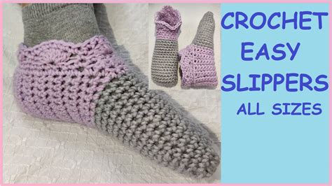 Crochet Quick And Easy Slippers For Men And Women All Sizes Absolute