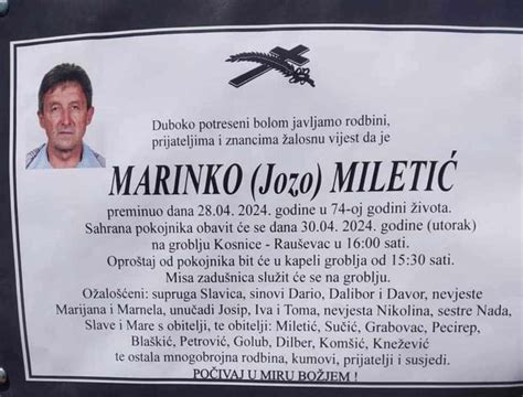 ARTinfo Tko zna zna Preminuo Marinko Miletić