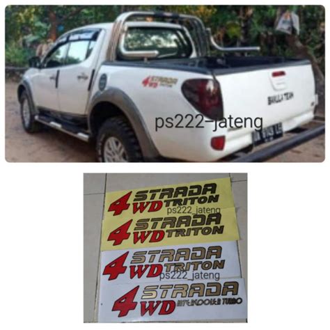 Jual Stiker Sticker Mitsubishi Strada Wd Triton Double Cabin Stiker